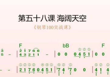 第58课:海阔天空 动态乐谱