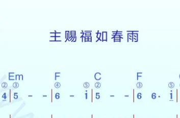 主赐福如春雨 动态乐谱