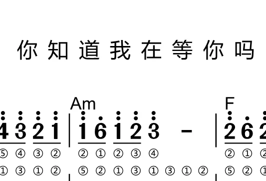 第94课:你知道我在等你吗 简谱动态乐谱